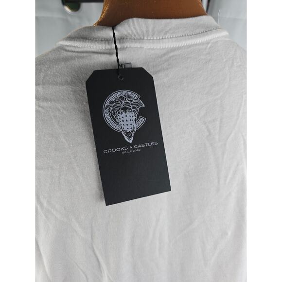 Crooks & Castles White Graphic T-Shirt Size Medium NWT - Picture 9 of 11